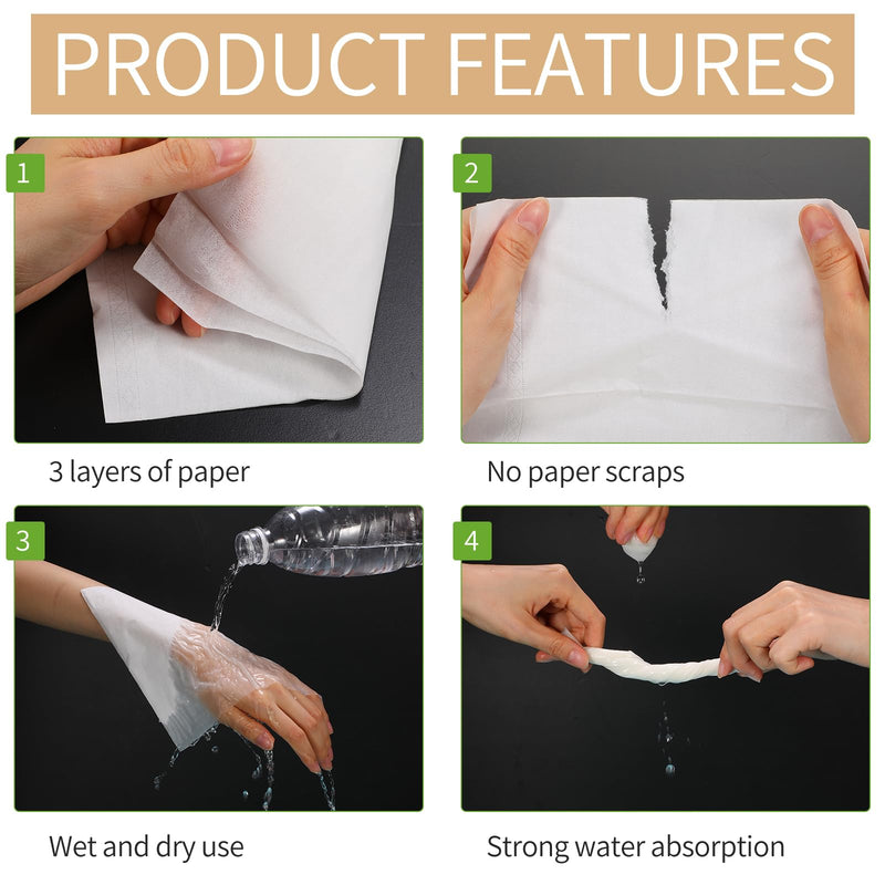 Mudder 8 Pieces Car Tissue Refills, Car Napkin Holder Refill Facial Auto Visor Travel Tissues, 3-ply 30 Sheets/pack, Soft and Smooth