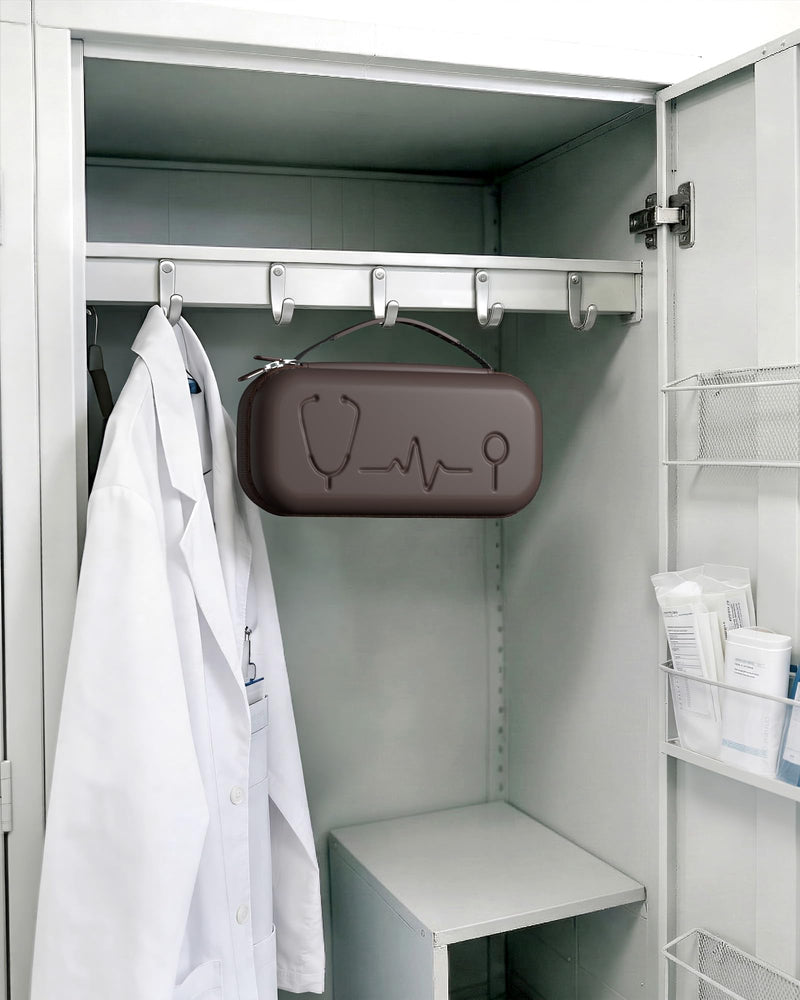 ProCase Stethoscope Case for 3M Littmann Classic III & Cardiology IV, Hard Protective Carrying Bag Fits MDF, ADC, Omron Stethoscopes, Medical Storage Organizer for Nurses & Nursing Students -Chocolate Chocolate