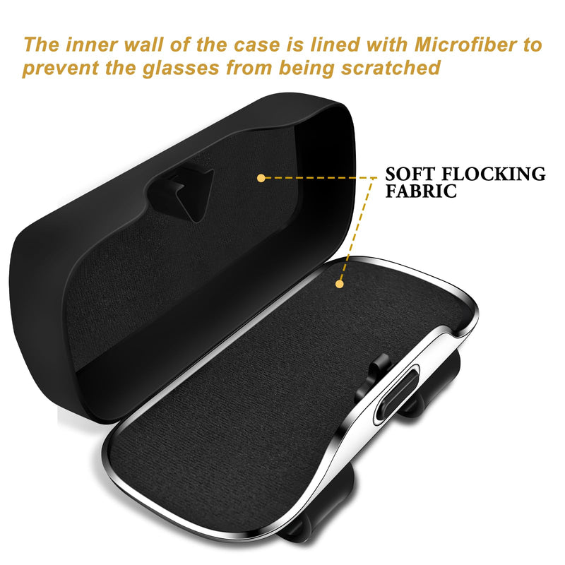 Sunglass Holder for Car Visor Clip, Car Accessories Visor Glasses Holder, Vehicle Visor Accessories Sunglass Holder, Car Sunglass Holder Suitable for Truck and Sedan to Place Sunglass (Black) Black