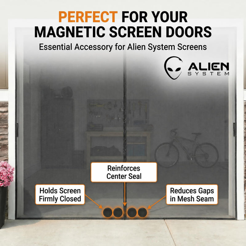 Magnetic Screen Weights for Wind - 4 Pairs Heavy Duty Screen Door Magnets - Each Pair Weighs 3 oz (Total 12) - Silicone Wrapped Outdoor Curtain Weights - Made of Neodymium, up to 10x Stronger Grip