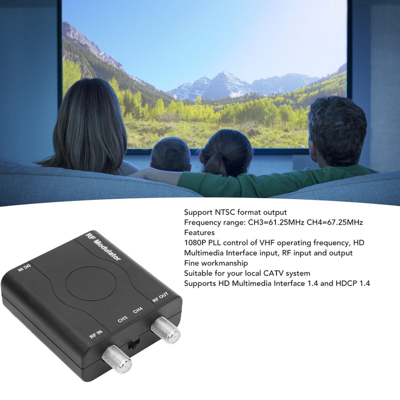 FOSA HDMI to RF Modulator, HDMI Coaxial Converter, HDM61, Supports NTSC Format Output