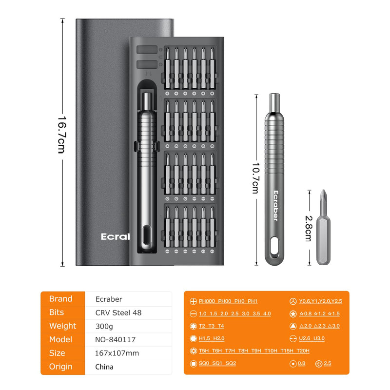 51-in-1 Mini Precision Screwdriver Sets, Portable Magnetic Mini Repair Tool Kit for Phone, Computer, Watch, Laptop, Macbook, Ring Doorbell, Eyeglass, Electronic, Screw Driver 51-in-1
