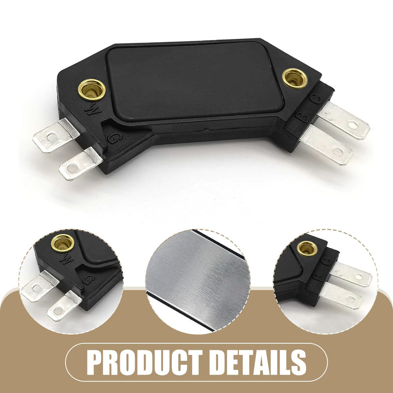 1 PC Automobile Ignition Module, Engine Ignition Control Module Replacement Parts 1190357 8131941, 4 Pin Design Standard Repair Accessories, Compatible with Most Cars Models (Black)