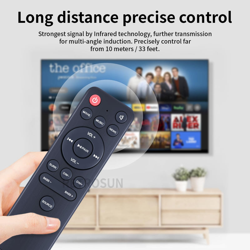 EN214C1H Replacement Remote Control fit for Hisense Soundbar 2.1ch HS214 Sound Bar