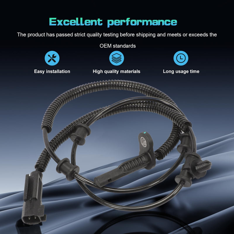 4 PCS Front & Rear ABS Wheel Speed Sensor Wiring Harness for Ram 1500 2013-2018, Ram 1500 Classic 2019 V6 3.0L 3.6L 3.7L, V8 4.7L 5.7L Engine 68053861AB 68053861AC 68053861AD 68231044AB
