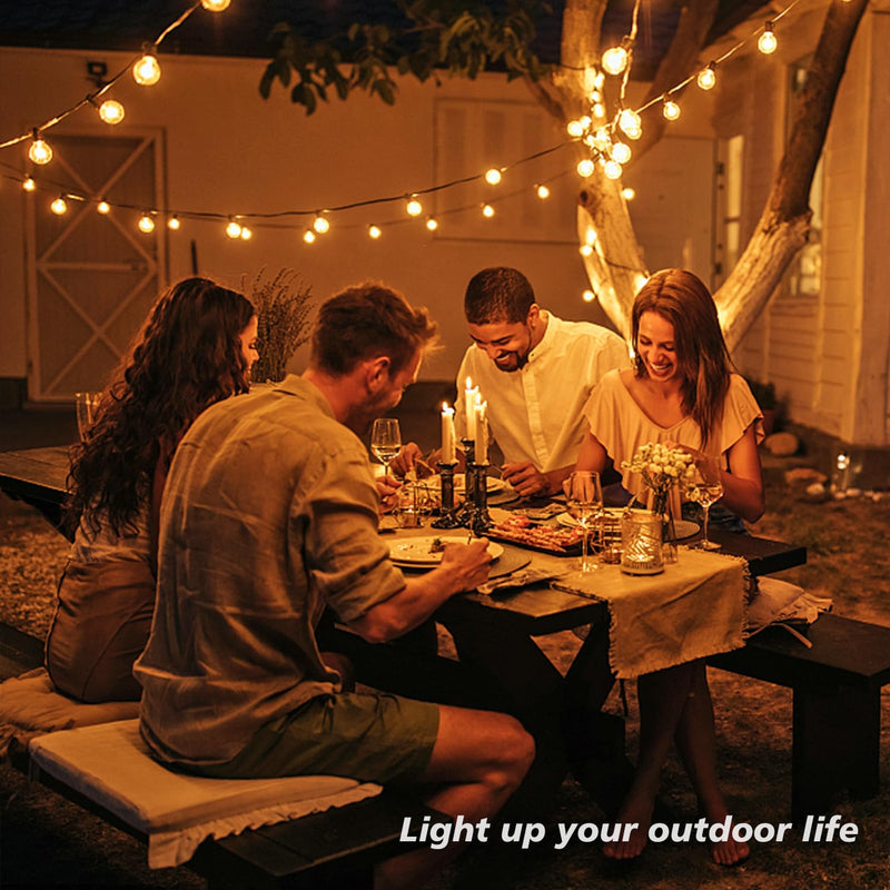 50-Pack G40 LED Replacement Light Bulbs, E12 Screw Base Shatterproof Globe Bulbs for Outdoor String Lights, 0.6 Watt 40 Lumens Equvalent to 5 6 7 Watt Incandescent Bulbs, Warm White 2200K G40 50pack