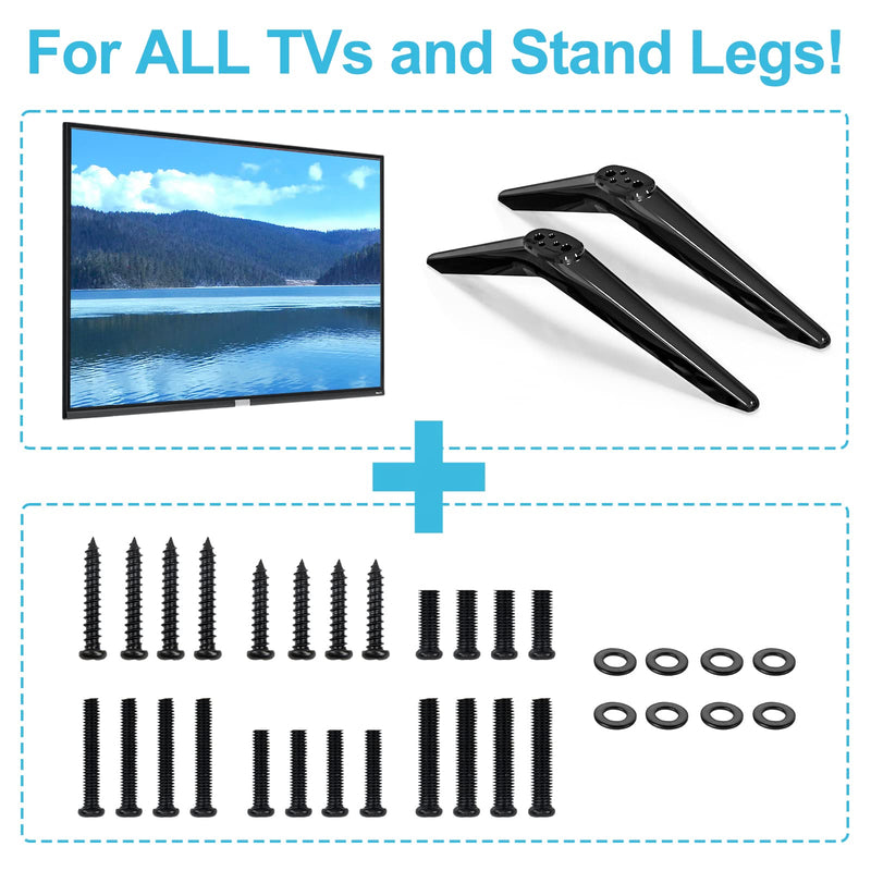 Universal TV Stand Screws and Washers Kit for Insignia Sony Toshiba RCA Roku TV Mount Legs, Includes Washers