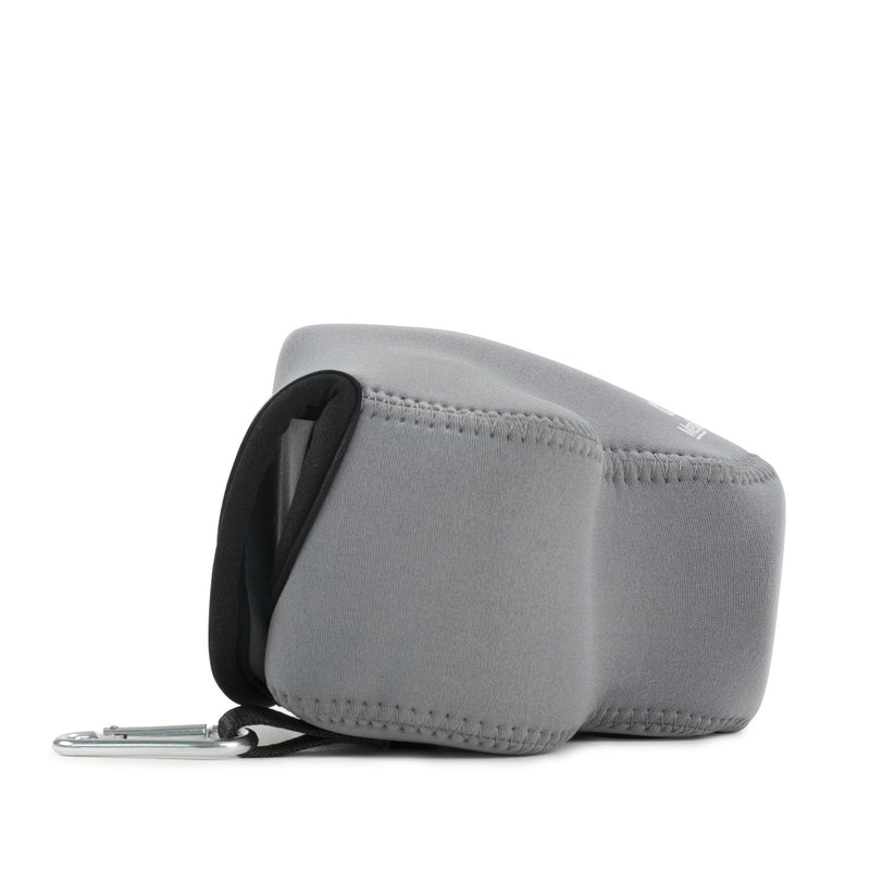 MegaGear ''Ultra Light'' Neoprene Camera Case Bag with Carabiner for Nikon COOLPIX B500 Digital Camera (Gray) Gray