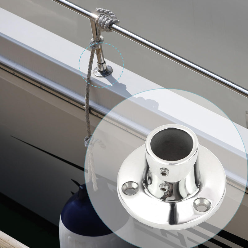 YANYUCB Boat Hand Rail Fitting,316 Stainless Steel Round 60/90 Degree Boat Hand Rail Base(1 inch,1-1/4inch,7/8 inch,1-3/16 inch) with L Shape Hex Key and Screws 1-3/16 × 4 90°