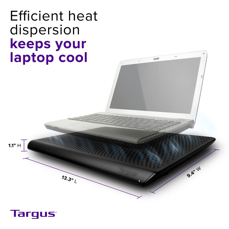 Targus Chill Mat for up to 16-Inch Laptop, Black (PA248U5)