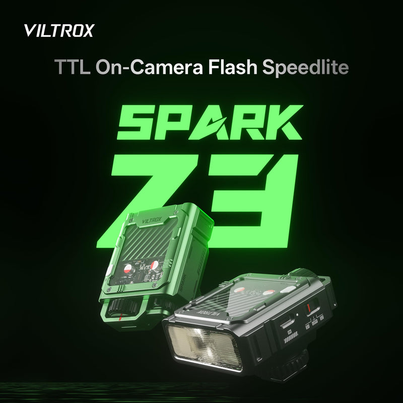 VILTROX Spark Z3 TTL Camera Flash Speedlite for Fujifilm, GN16 6500K Mini On-Camera Flash with 26Ws Output, 7 Power Levels, 650 Full-Power Flashes, 1s Recycle, 1800mAh Li-ion Battery, Softbox (Gray) Z3-F(Gray)