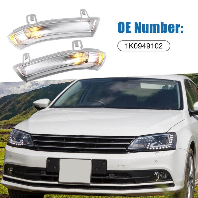 Mirror Turn Signal Light 1K0949101 Car Accessory for Volkswagen Jetta 2005-2010 (Set of 2)