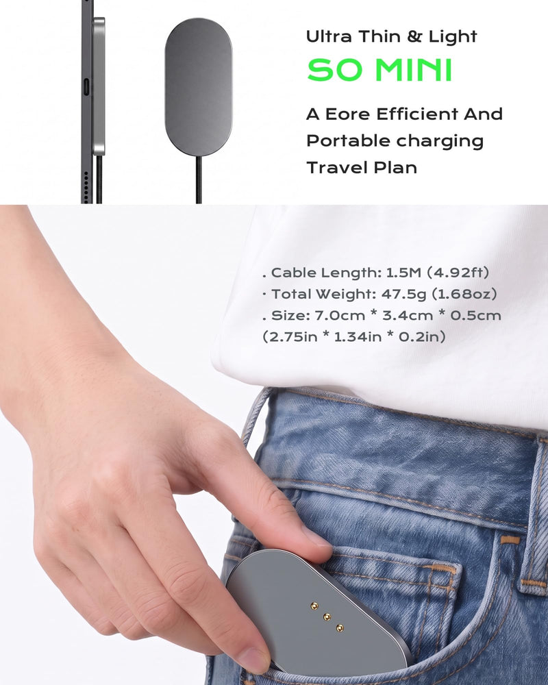 Magnetic Wireless Charger for iPad, PIN Smart Connector Charger | for iPad Pro 11 (1st/2nd/3rd/4th) & iPad Air 11 (M2/M3/M4) & Air 10.9 (4th/5th)ONLY, 18W Wireless Charging Pad (Adapter Not) iPad Pro 11" 1-4 & Air 11" M2/M3/M4 &Air 10.9" 4/5