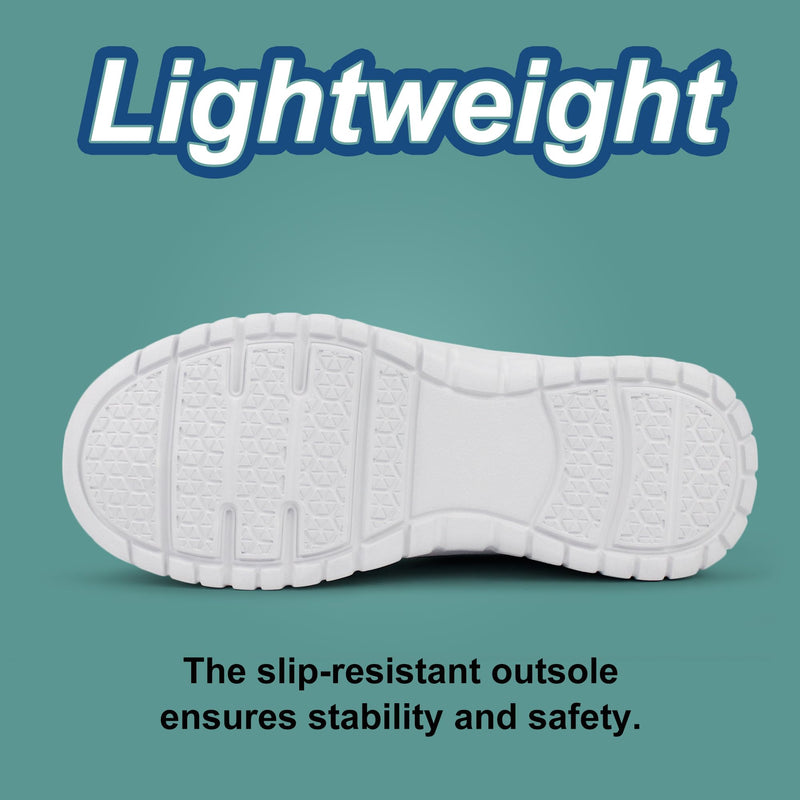 Hawkwell Women's Slip On Lightweight Water Resistant Nurse Shoes Slip Resistant Healthcare Work Shoes 8 White