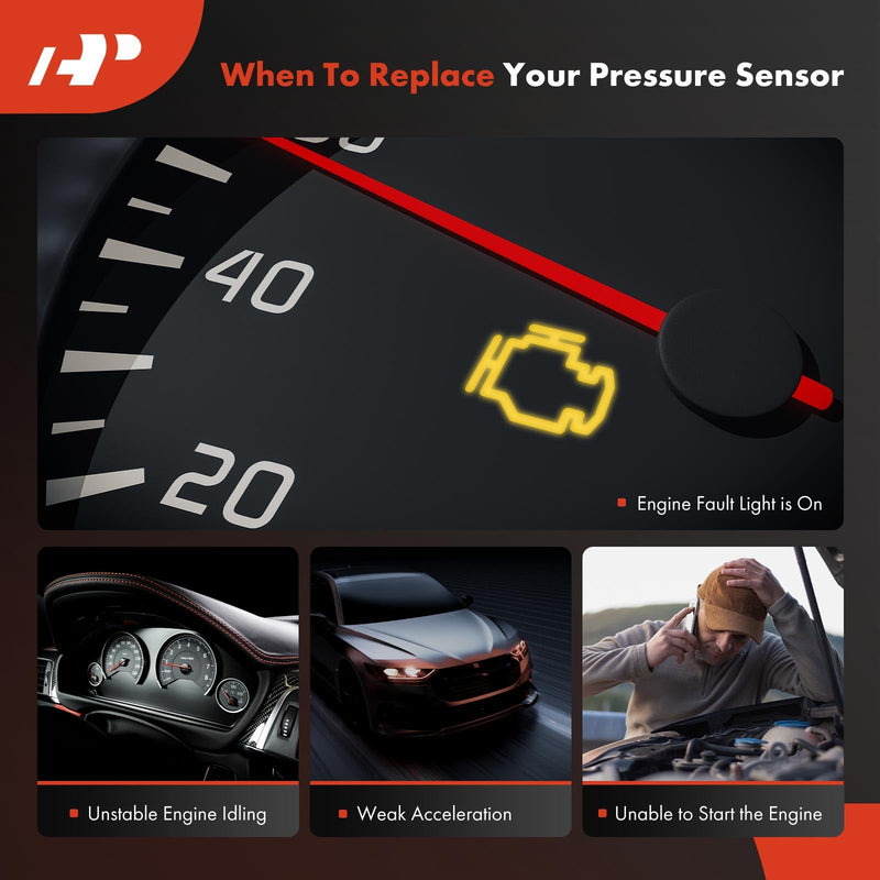 A-Premium Engine Oil Pressure Switch Sensor Compatible with Subaru Outback 2006-2012, Forester 2006-2010, Impreza 2006-2011, Legacy 2006-2012, B9 Tribeca 06-07 - 2.0L 2.5L 3.0L 3.6L - On Cylinder Head