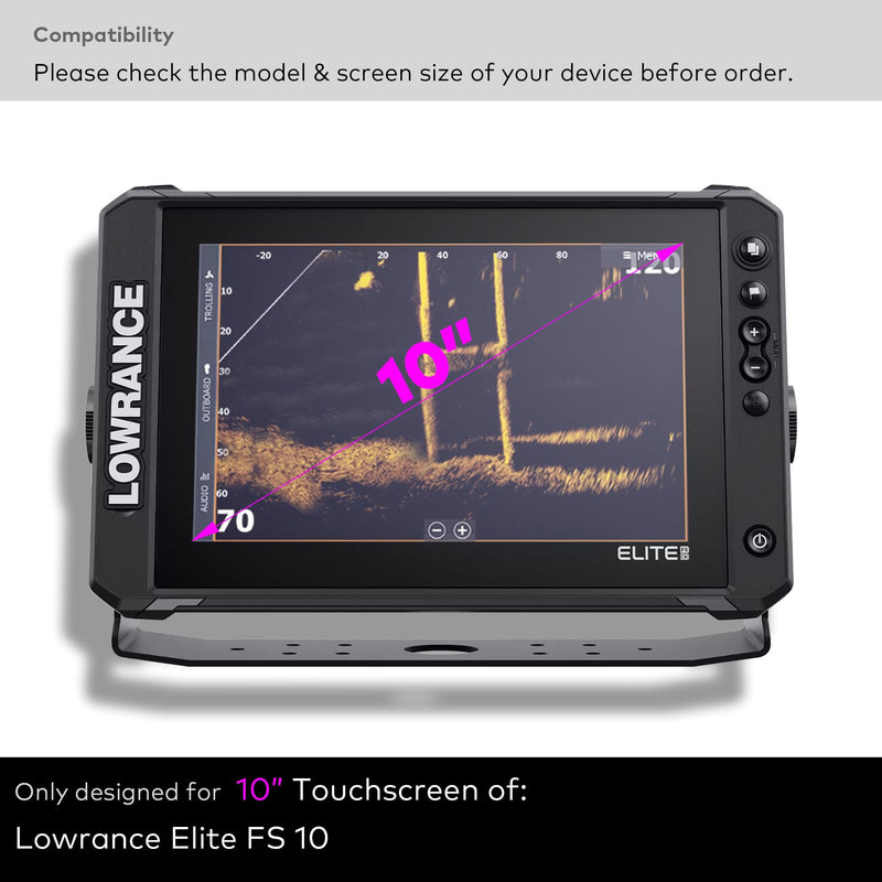 Premium Tempered Glass Screen Protector for Lowrance Elite FS 10 Inch Touchscreen Fish Finders Accessories Anti Scratch (HD Clear) Elite FS 10" - HD Clear