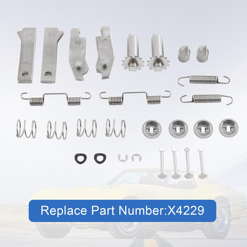 Parking Brake Hardware Kit Stainless Steel Compatible with 1965-1982 Chevy Corvette C2 C3 LH & RH