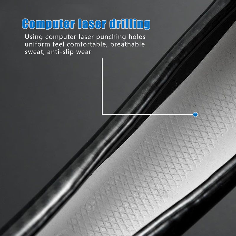 gunhunt 1 PC Car Breathable Steering Wheel Cover, Carbon Fiber Non-Slip Steering Wheel Protector, Wear -Resistant Steering Wheel Sleeve, Four Seasons Universal Steering Wheel Set (D -Shaped) D shape Carbon Fiber Black