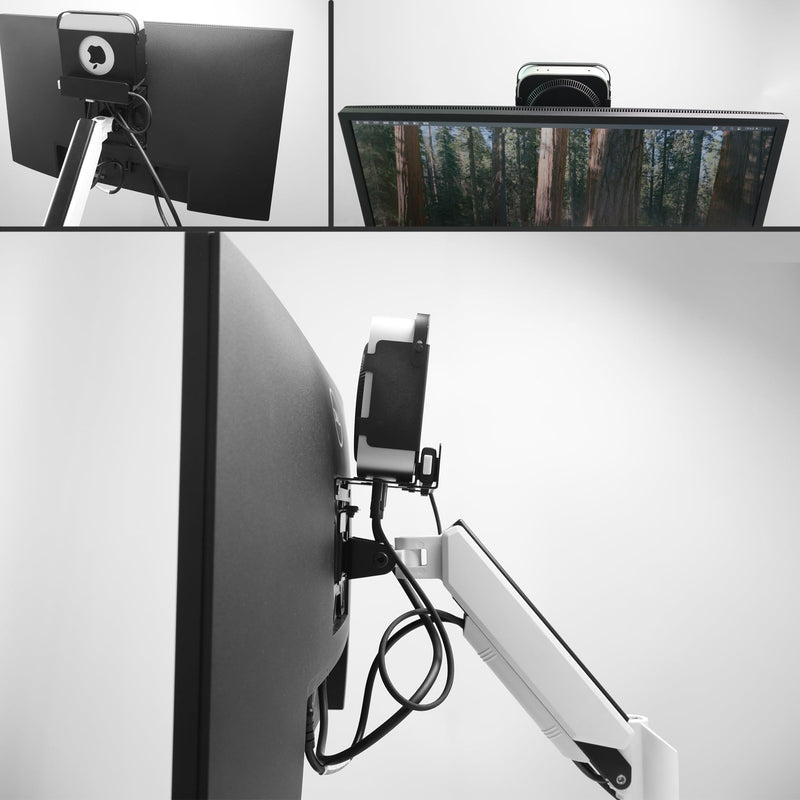 Compatibe for Mac mini M4 Monitor Back Stand, wallmount, Desktop Bottom Mount, Supports Screw and Adhesive Installation. Built-in Fixed Slot for USB hub or Portable Hard Drive.(Black) black