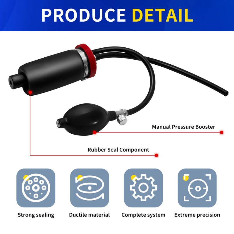 Universal Easy Intake Adapter, Automotive Smoke Machine Inflatable Bladder, for 12V Vehicle Pipes Fuel Leakage Detector Diagnostic Tester, Vehicle Fuel Leakage Detector Diagnostic