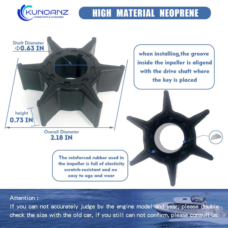 61N-W0078-11-00 Water Pump Impeller Repair Kit For Yamaha 25 30 HP 4-Stroke Outboard 25HP 30HP 61N-W0078-10,61N-W0078-13,61N-W0078-14-00 Sierra 18-3432 F25 C30 1993-2019 25/30 HP