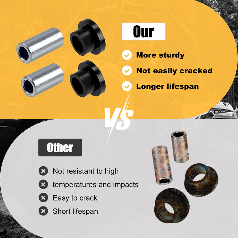 RYANSTAR RACING Front Shock Bushing Sleeve Kit Compatible with Polaris Ranger 1000 900 800 700 570 500 Diesel Brutus PRO XD, RZR 800 570,8Pcs