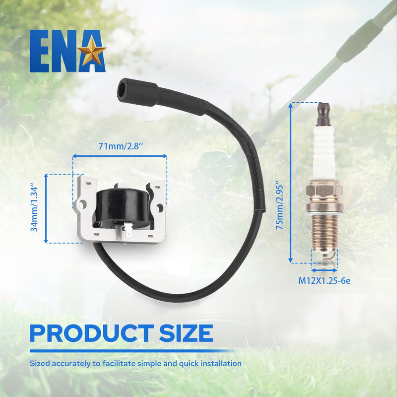 ENA 12 584 04-S Ignition Coil Compatible with Kohler CV15 CV15S CV16S CV460S John Deere STX30 STX46 L110 LT155 LT160 LTR155 LTR166 Lawn Mower Engines with Spark Plug Replacement for 12-584-01-S M92216