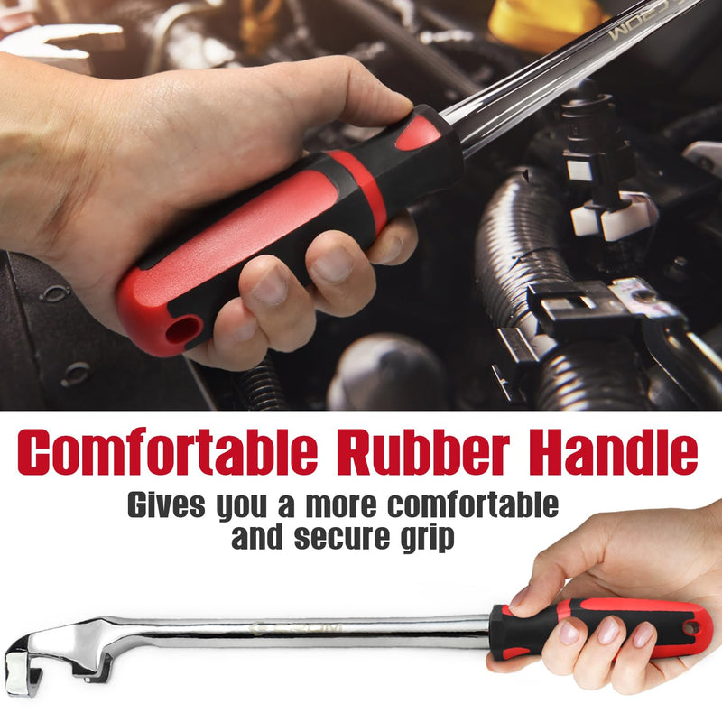 CROM 15-Inch Wrench Extender Tool - Extension Wrench Torque Multiplier Tool Bar For Maximum Leverage, Offers Extra Torque To Remove Tight Fasteners, Ideal for DIY and Mechanics 15" Wrench Extender