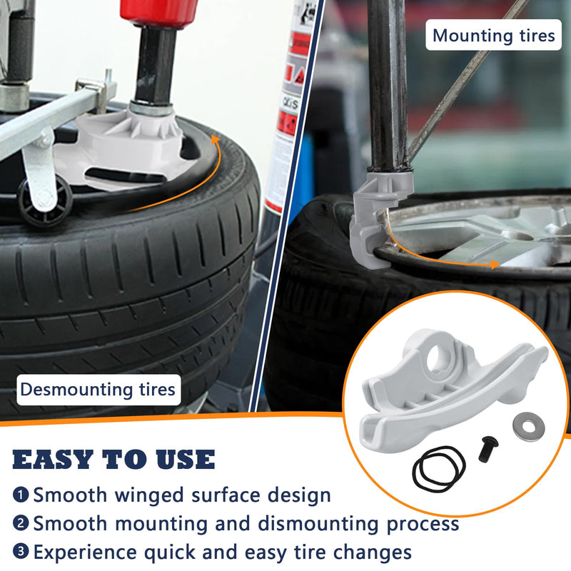 IWIWE Low Profile Nylon Mount/Demount Head Kit Replacement for Coats Tire Changer Machine for Low Profile Tires Duck Head Part# TC184432 8184432 (Grey-2Pack)