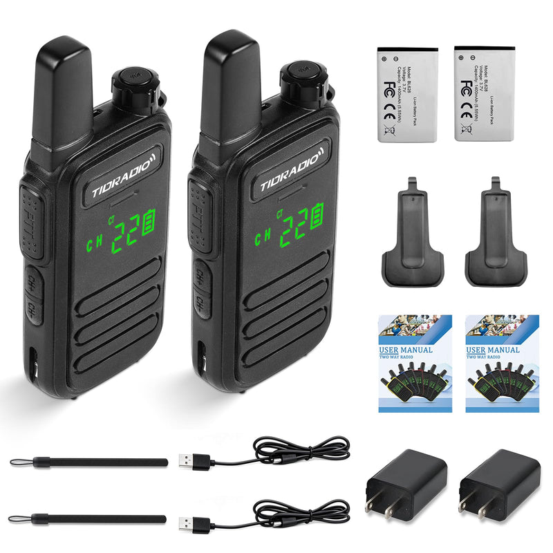 TIDRADIO M11 Plus FRS Walkie Talkies Long Range,Bluetooth Programming & AI Noise Canceling,NOAA,VOX,License-Free Handheld Two-Way Radios with USB-C Charging,for Business Hotel Construction Outdoor