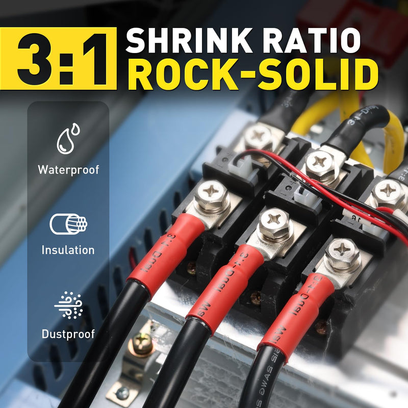haisstronica 340 PCS All in One Set with Solder Seal Wire Connectors,3:1 Heat Shrink Tubing and Heat Gun,Solder Sticks Wire Terminals Electrical Connectors for Automotive, Marine, Trailer Wiring