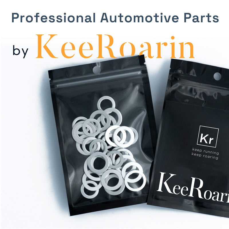 20Pcs M12 Oil Drain Plug Gasket, Aluminum Crush Washer, Seal Ring by KeeRoarin, 12mm*18mm*2mm M12-20PCS