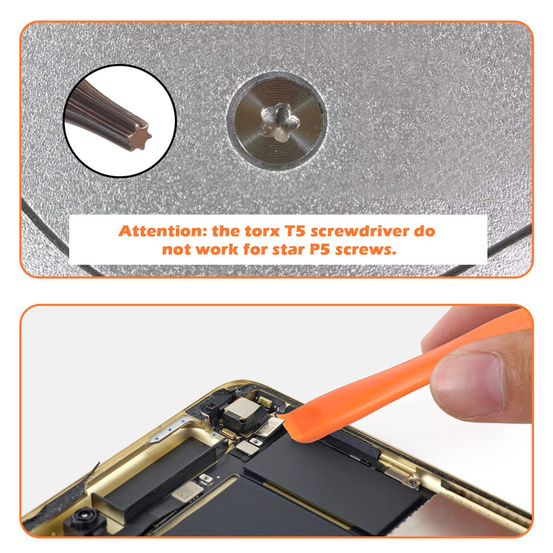 JOREST Single Precision Screwdriver, T5 Torx Security with a Spudger, Tool for PS3/4/5, Switch, Xbox, Wii, Laptop, Macbook, etc, to Repair, Clean, Replace Parts