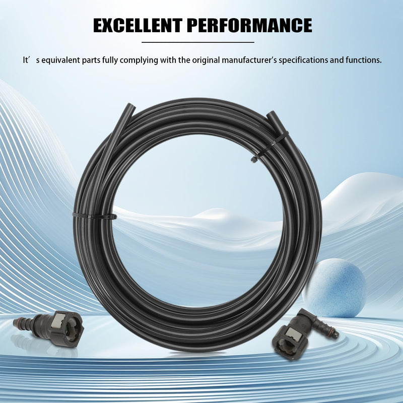 FLK-38 Black Automotive Replacement Fuel Line Repair Kit 3/8 in (10mm)，23 Pack