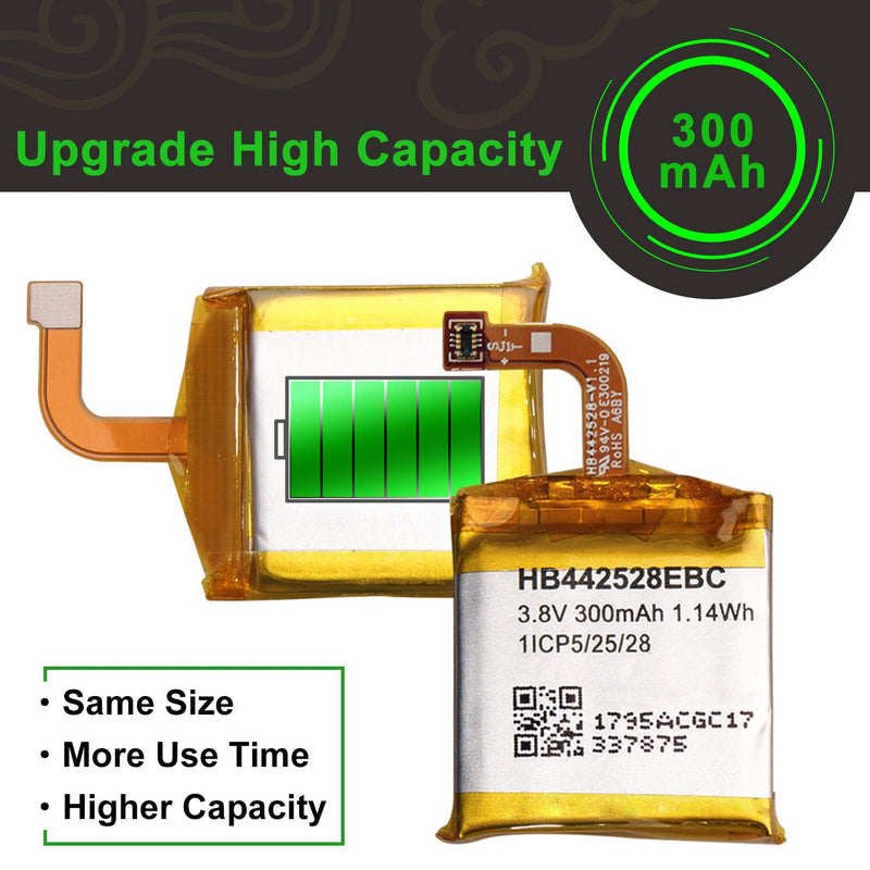 WUHAO Replacement Battery for Huawei Smart Watch 1st Gen/Watch Gen 1, HB442528EBC Battery with [Set of Screws] and Tool Repair Kit