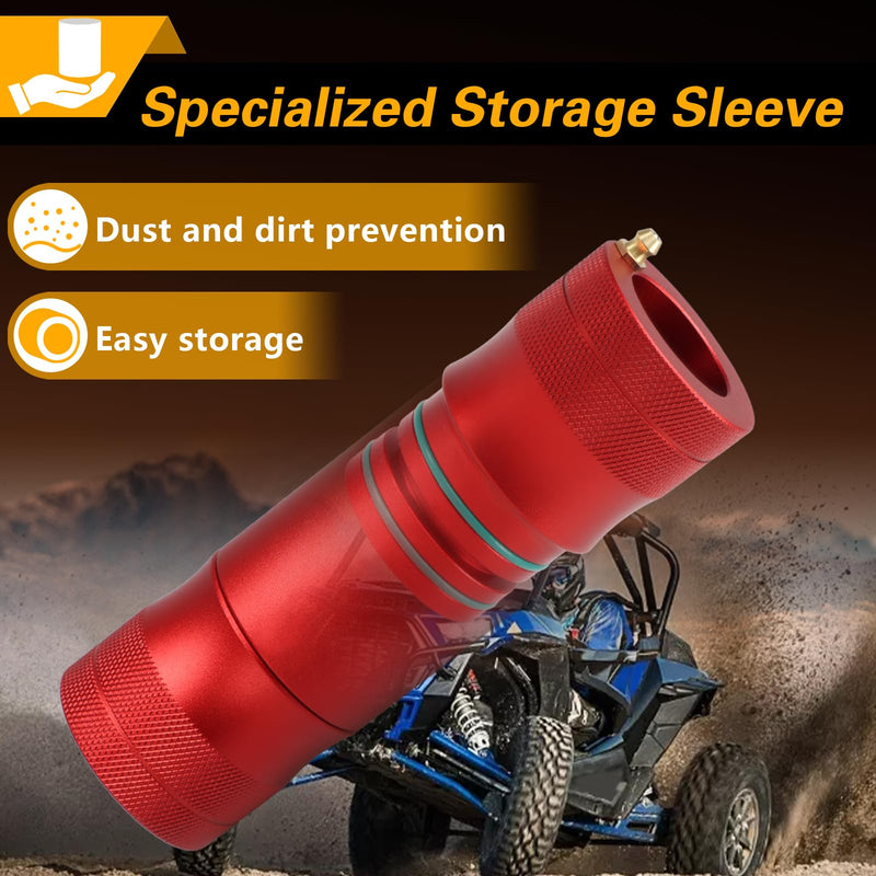 Upgraded 40mm & 44mm Wheel Bearing Greaser Tool with Storage Tube, UTV Front Rear Bearing Greasing Kit Compatible with Polaris Ranger 500 800 900 Sportsman 500 800 1000 RZR 570 800 ACE 570 900