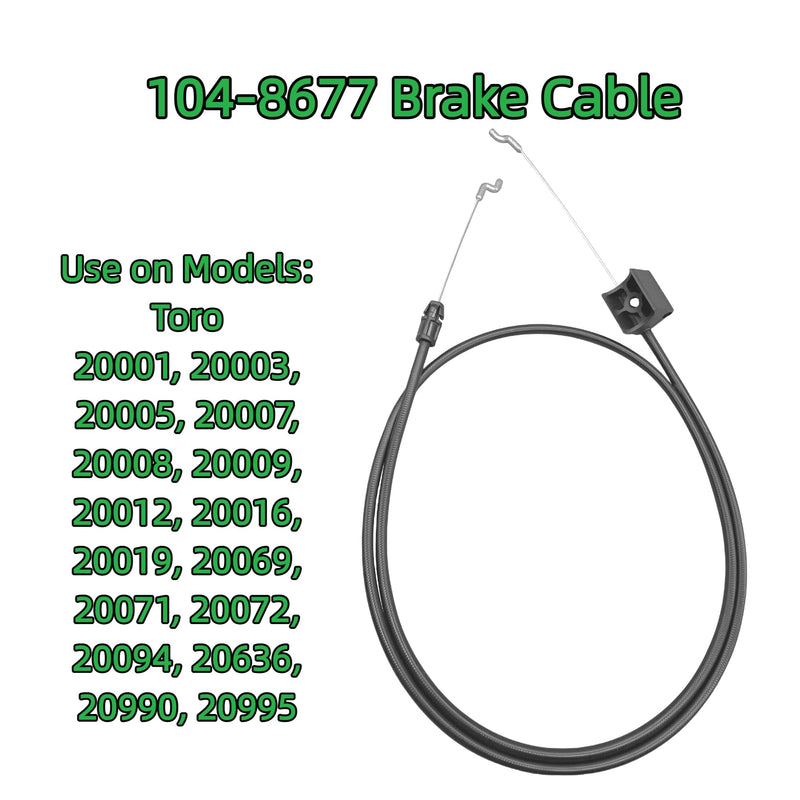 104-8677 Brake Cable for Toro 22'' Lawn Mower (290-935 1048677 20001 20003 20005 20009) Replacement Lawn Tractor Brake Cable