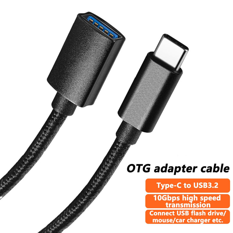 USB C to USB 3.2 Gen2 OTG Female Adapter Cable Converter for Phones/Laptops/Tablets, 10Gbps High-Speed, Support Connect USB Flash Drive, Card Reader, Keyboard, Mouse, Camera, Headphones