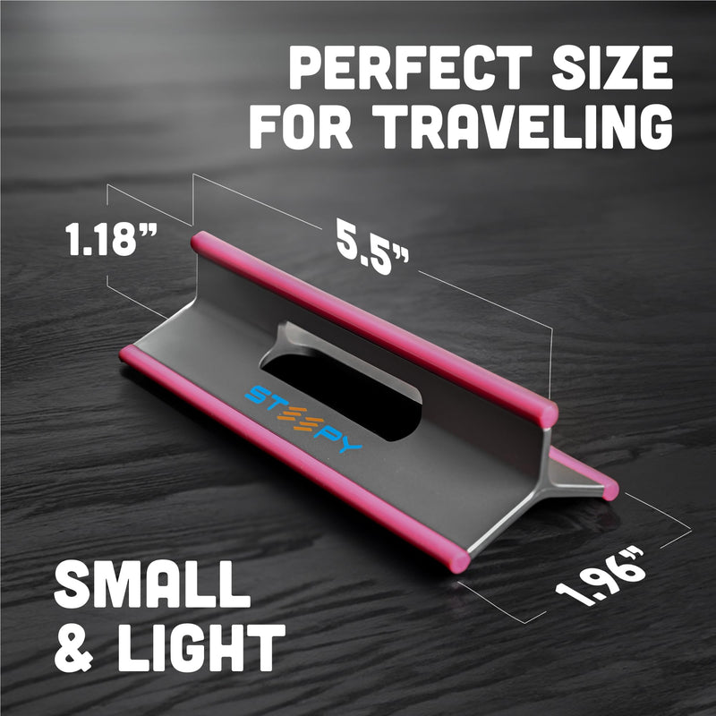 Steepy Portable Laptop Stand for Desk – Adjustable Height, & Portable Laptop Holder – Ergonomic Computer Stand for Cooling & Comfort – Slip-Proof, Sturdy Design – Universal Fit for 13-17 Inch Devices Midnight Matte 2 Pack