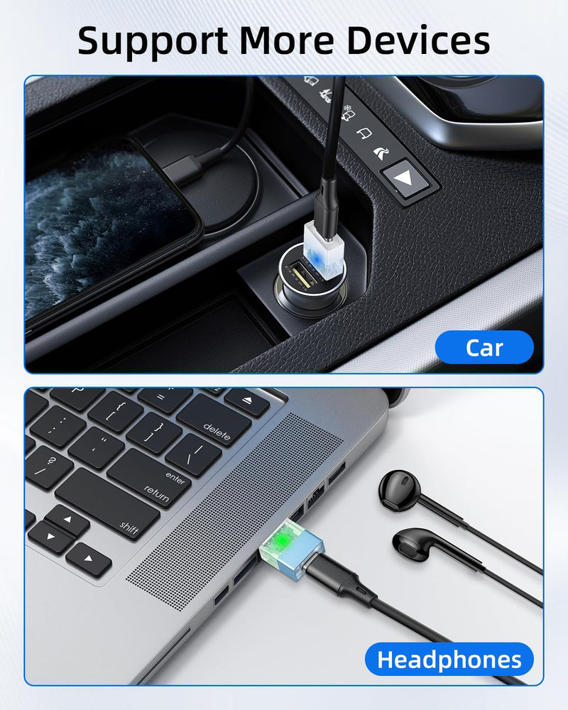 GELRHONR USB C to USB Adapter, Type C Female to USB Male Adapter USB 3.0 High Speed Data Transfer,4 Pack Type C F to USB M