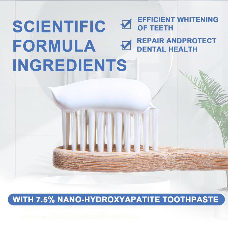 Nano Hydroxyapatite Toothpastes for Enamel Protection Fluoride Free | Tooth Strengthening, Gentle Mint, Fresh Breath, Daily Use for Oral Health (Set 3-Pack) 4.23 Fl Oz (Pack of 3)