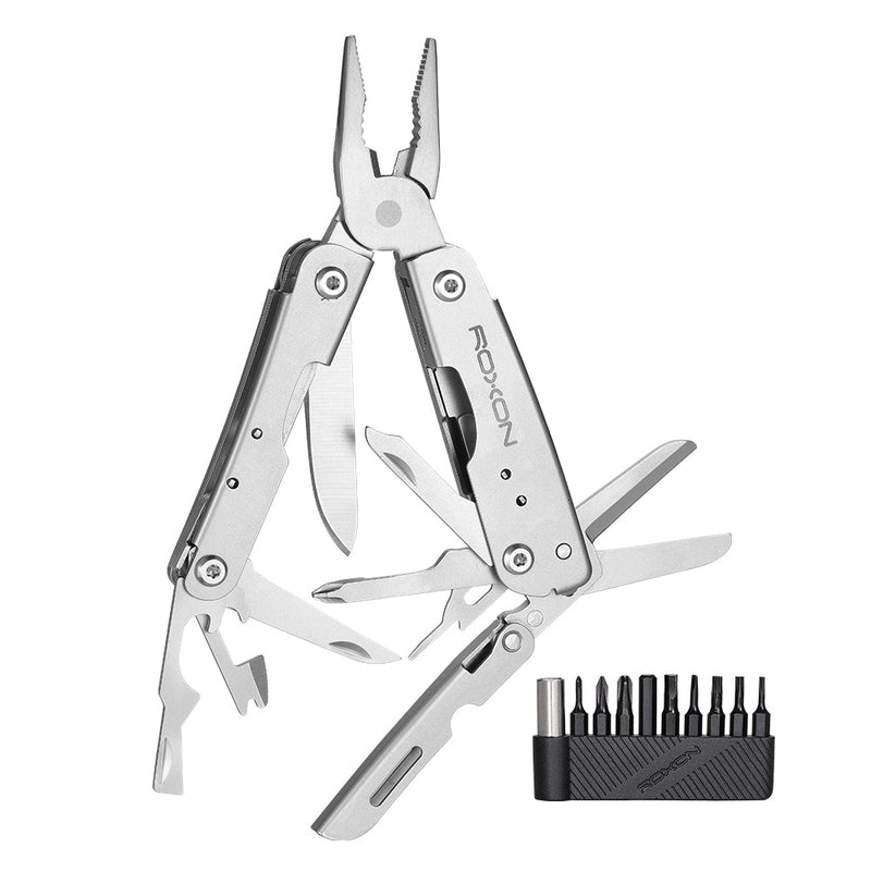 ROXON M2 14-in-1 Mini Multitool with Folding Scissors & 9pc Bits Set