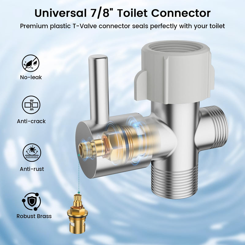 FEELSO Handheld Bidet Sprayer for Toilet, Adjustable Water Pressure Jet Spray Toilet with Bidet Hose for Diaper Sprayer Kit, Feminine Baby Wash, Pet Shower & Muslim Shower