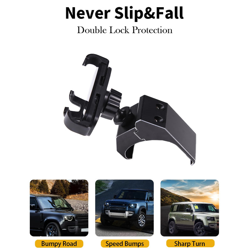PIUGILH Car Phone Holder Compatible with Land Rover Defender 90 110 130 2020-2023 Accessories, Center Console Dash Board Phone Mount Holder(Model A)