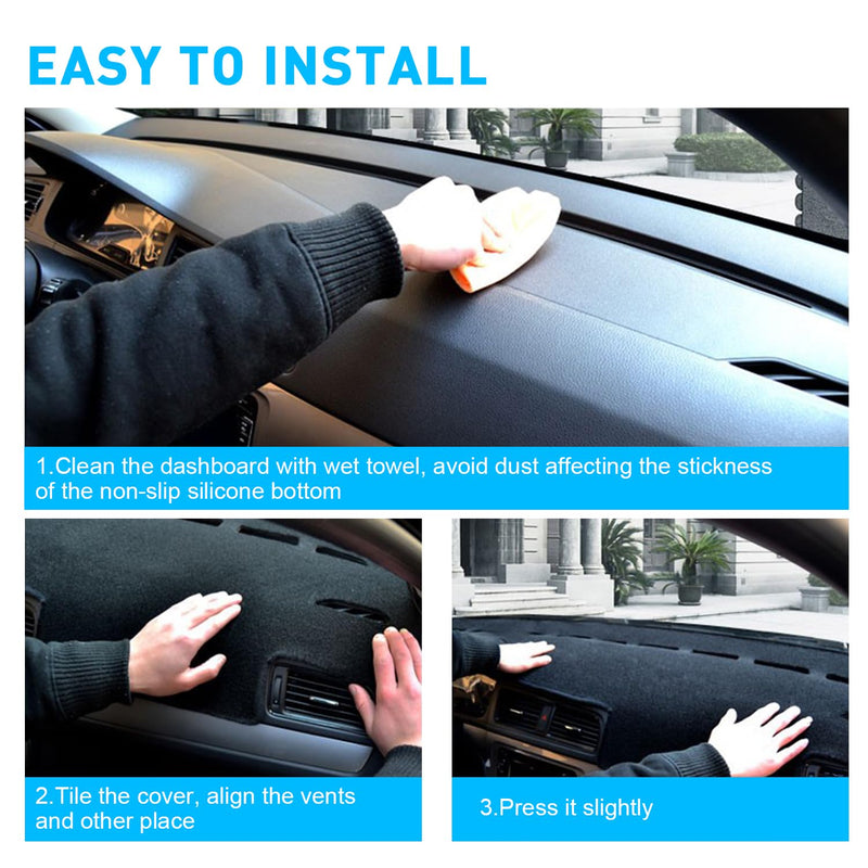 Dash Cover for Toyota Camry Accessories 2007 2008 2009 2010 2011 Custom Fit Dashboard Cover Mat Pad (Dark Gray) 2007-2011
