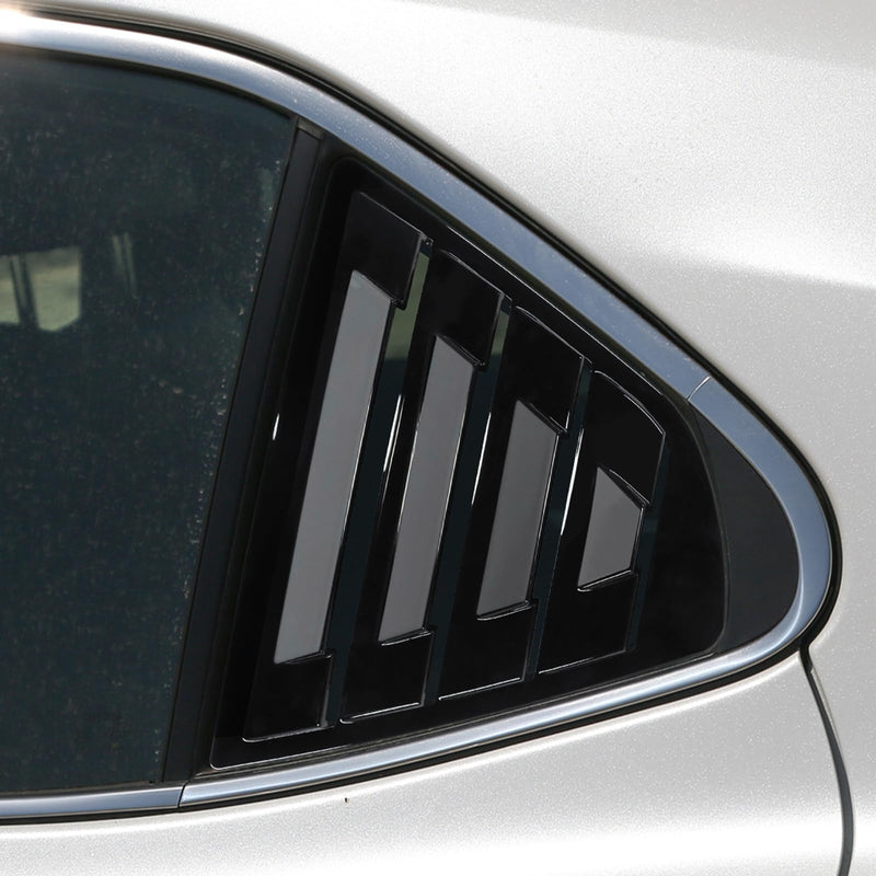 Rear Side Window Louvers Compatible for 2018 2019 2020 2021 2020 2023 2024 Toyota Camry Accessories Air Vent Scoop Cover Louver (Bright Black) Glossy Black