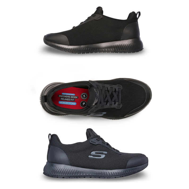 Skechers Women's Squad Sr Food Service Shoe 9 Black