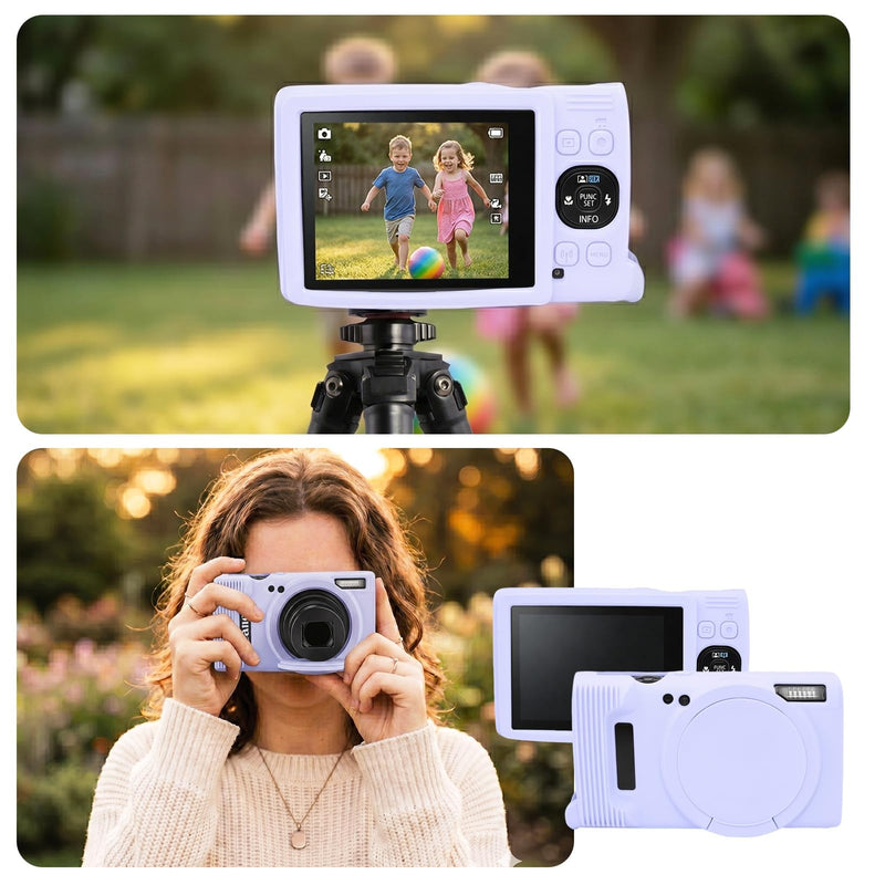 Case for PowerShot IXY 650 / ELPH 360 HS/IXUS 285 HS Camera | Soft Silicone Protective Camera Cover with Removable Lens Cap, Includes 2 Screen Protectors & Wrist Strap (Lilac) Lilac