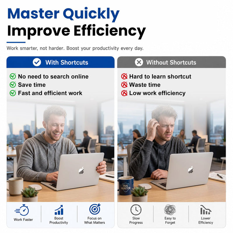 2PCS MacBook Neo Accessories, Mac Shortcut Sticker for 2026 MacBook Neo 13" | for Apple iPad Pro/Air 13" Magic Keyboard, MacOS Laminated Vinyl Shortcuts Keyboard Stickers for New MacBook Users MacBook Neo 13" Clear