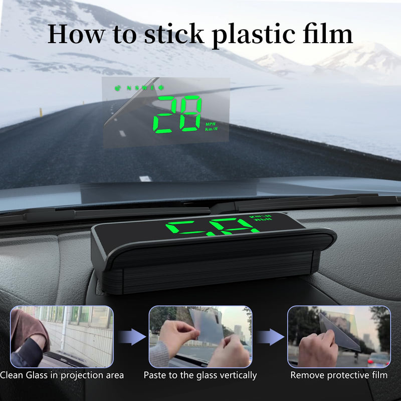 Heads Up Display for Cars,Windshield Speedometer Projector M1Green,Digital GPS Speedometer with Speed,Driving Direction,Overspeed Alarm Fatigued Driving,GPS Mode for All Vehicles M1 green